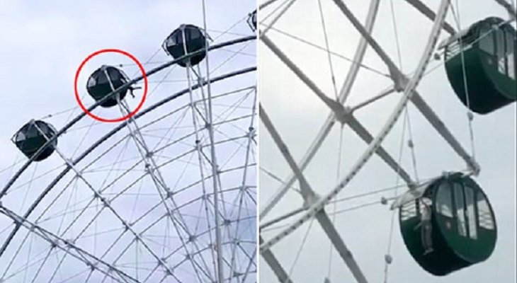 Horror! A nyakánál fogva vitt körbe az óriáskerék egy gyereket! Nyakánál fogva lógott a gyerek az óriáskerékről