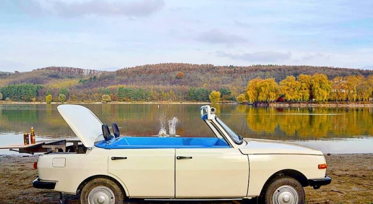 Magyar férfi luxus jacuzzit készített egy régi Wartburg-ból! Luxus jacuzzit készített egy régi Wartburg-ból!